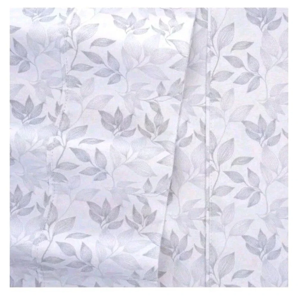 South Point Home Fashions Microfiber 6 Piece Sheet Set KING *Grey Leaf,  New